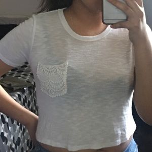 White crop top
